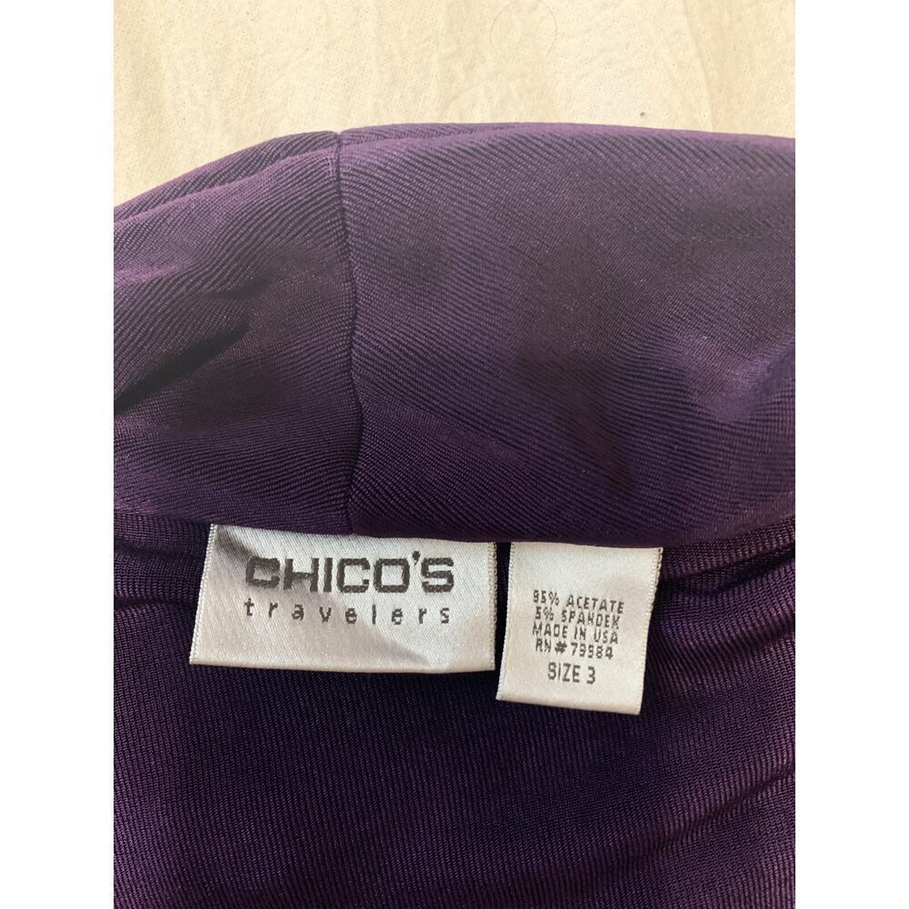 Chico's Travelers Cardigan and Tank Set Size 16/XL Purple Slinky Knit Packable - Picture 11 of 13